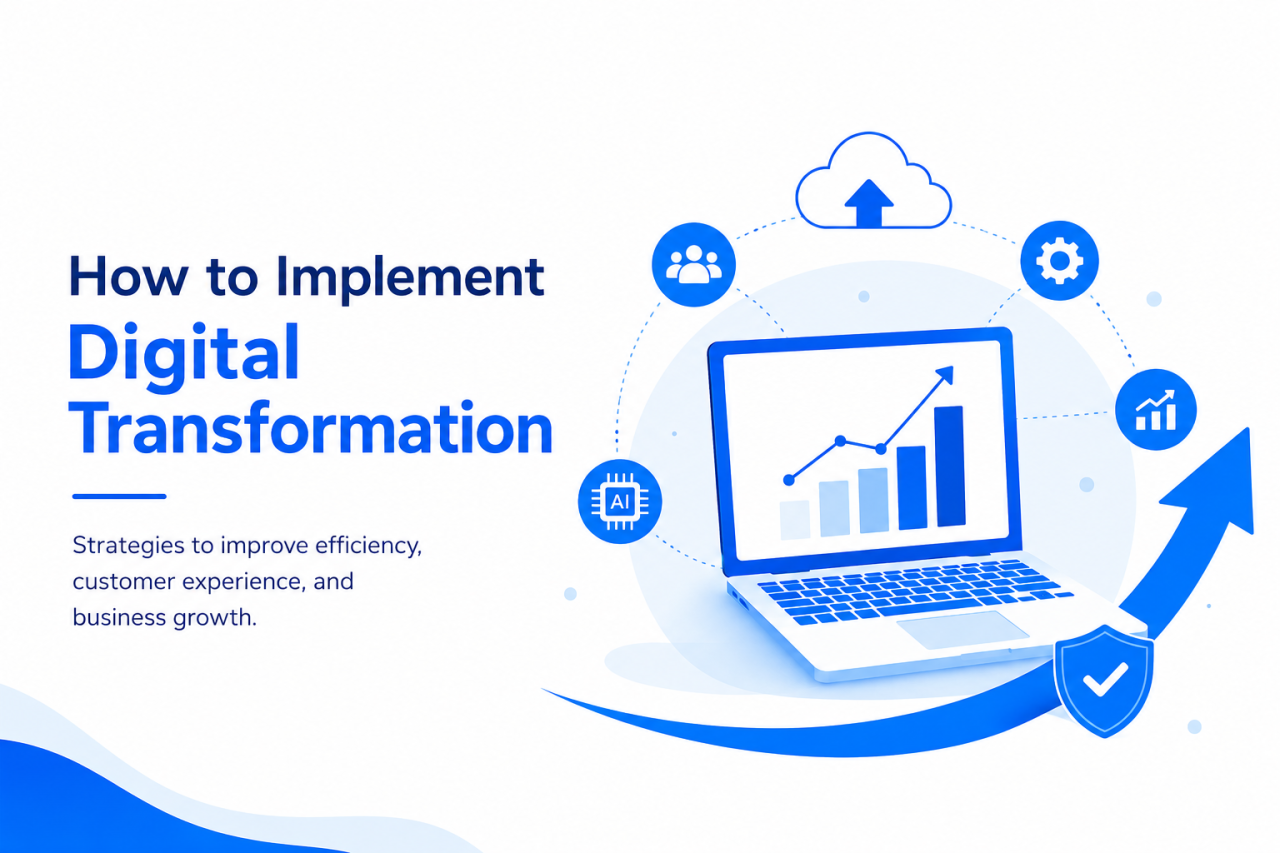 How to Implement Digital Transformation - Key visual illustration