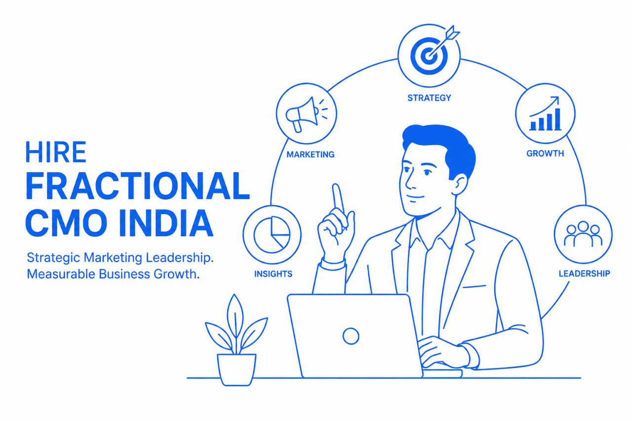 Hire Fractional CMO India for Business Growth - Key visual illustration